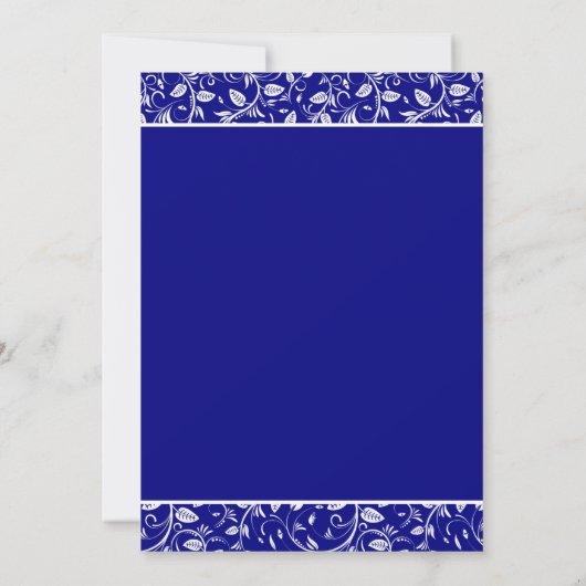 Weddenschap over koninklijk blauw Vrijgezellenfees Kaart (Achterkant)