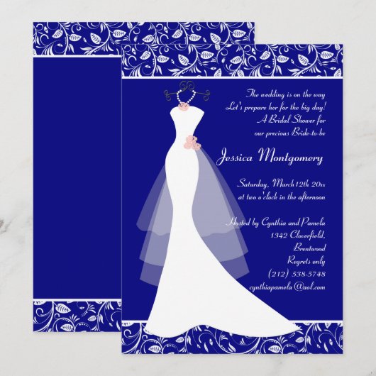 Weddenschap over koninklijk blauw Vrijgezellenfees Kaart (Voorkant / Achterkant)