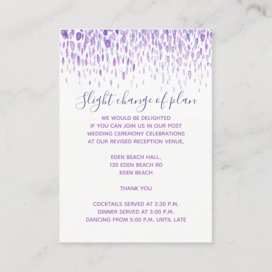 Weddenschap over paarse cascade art bijlage (Achterkant)