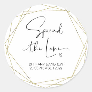 Weddenschap over spreiding van de liefdesjam ronde sticker