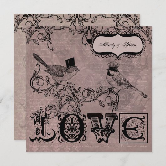 Weddenschap over Tortelduifjes Kaart (Voorkant / Achterkant)