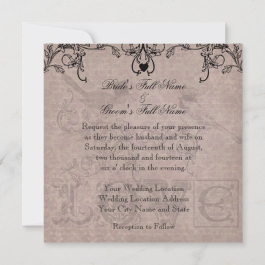 Weddenschap over Tortelduifjes Kaart (Achterkant)