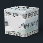 Weddenschap over Waterverf Bedankdoosjes<br><div class="desc">Muziekcompositie op waterverf abstracte achtergrond voor bruiloft</div>