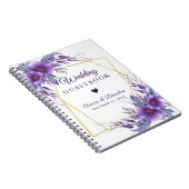 Weddenschap Paars Floral Gold Geometric Lijst Notitieboek (Rechterzijde)