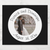 Weddenschap Paars Naam Datum Voedsel- en driekleur Sparkling Wijnetiket (Enkel label)