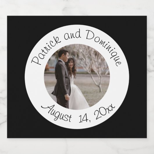 Weddenschap Paars Naam Datum Voedsel- en driekleur Sparkling Wijnetiket (Enkel label)