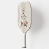 Weddenschap Paars Namen Foto's Datum Aangepaste te Pickleball Paddle (Links)