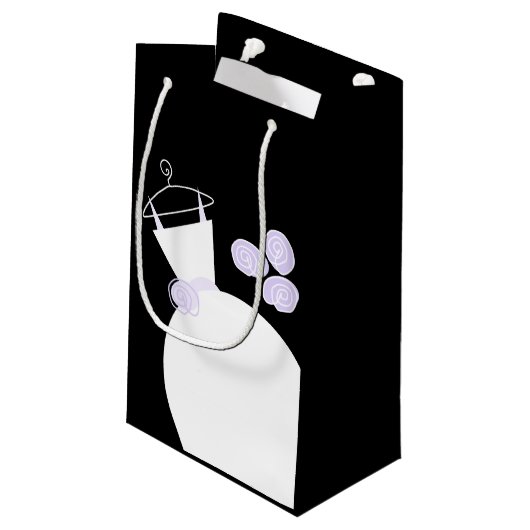 Weddenschap Paars tas zwart Klein Cadeauzakje (Achterkant Gekanteld)