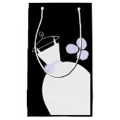 Weddenschap Paars tas zwart Klein Cadeauzakje (Voorkant)