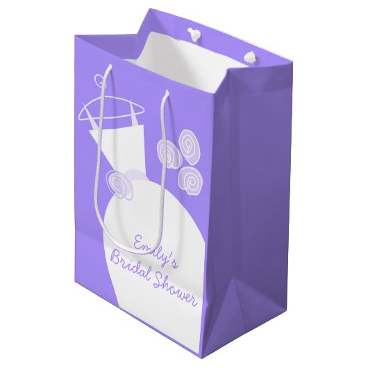 Weddenschap Paars Vrijgezellenfeest medium Medium Cadeauzakje (Voorkant Gekanteld)