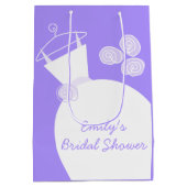 Weddenschap Paars Vrijgezellenfeest medium Medium Cadeauzakje (Achterkant)