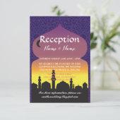 Weddenschap Paarse Arabische Nacht Kaarten (Staand voorkant)