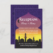 Weddenschap Paarse Arabische Nacht Kaarten (Voorkant / Achterkant)