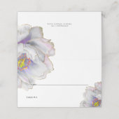 Weddenschap Paarse exotische Floral Plaatskaartje (Buitenkant ongevouwen)