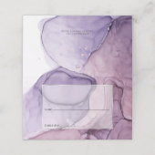 Weddenschap Paarse exotische Floral Plaatskaartje (Buitenkant ongevouwen)