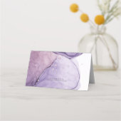 Weddenschap Paarse exotische Floral Plaatskaartje (Achterkant)