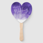 Weddenschap paarse fans met een modern inkt-kunstp handwaaier (Voorkant)