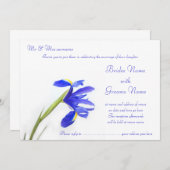 Weddenschap - Paarse Iris-bloem Kaart (Voorkant / Achterkant)