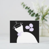 Weddenschap Paarse zwarte pastel horizontaal Briefkaart (Staand voorkant)