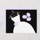 Weddenschap Paarse zwarte pastel horizontaal Briefkaart (Voorkant / Achterkant)