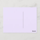 Weddenschap Paarse zwarte pastel horizontaal Briefkaart (Achterkant)