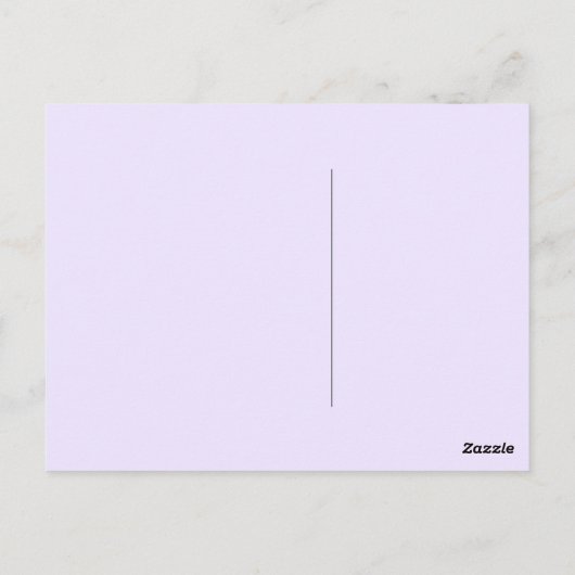 Weddenschap Paarse zwarte pastel horizontaal Briefkaart (Achterkant)
