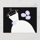 Weddenschap Paarse zwarte pastel horizontaal Briefkaart (Voorkant)