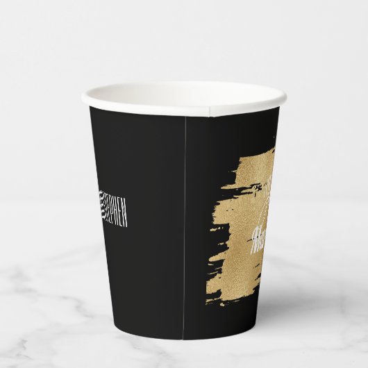 Weddenschap Papieren beker Elegant Black en Golds (Rechts)