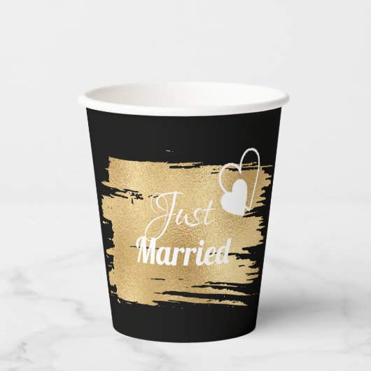 Weddenschap Papieren beker Elegant Black en Golds (Voorkant)