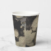 Weddenschap Papieren beker, zwart en gouden inkten Papieren Bekers (Rechts)