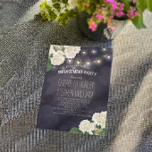 Weddenschap PARTIJ Hydrangeas String Lights Kaart