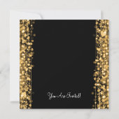 Weddenschap PARTIJ Sparkles Gold Kaart (Achterkant)