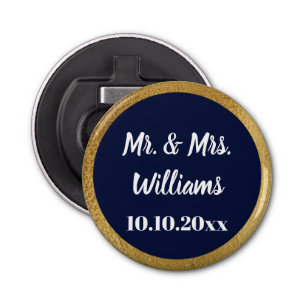 Weddenschap-partij voor Gold Faux-grens Button Flesopener