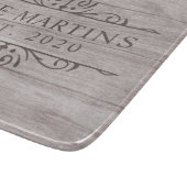 Weddenschap Pas getrouwd Gift Achternaam Snijplank (Hoek)