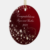 Weddenschap Passen getrouwd Verloving Nieuw Home R Keramisch Ornament (Rechts)