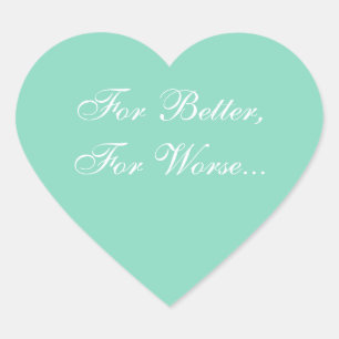 Weddenschap Pearl Aqua Hart Sticker