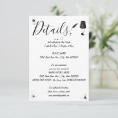 Weddenschap | Pen & Inkwell | Kleine details Informatiekaartje (Staand voorkant)