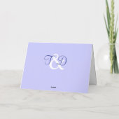 Weddenschap Periwinkle Monogram Foto bedankt kaart (Achterkant)