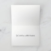 Weddenschap Periwinkle Monogram Foto bedankt kaart (Binnen)