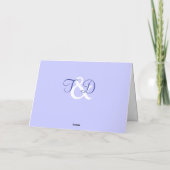 Weddenschap Periwinkle Monogram Foto bedankt kaart (Achterkant)
