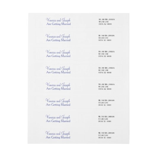 Weddenschap Periwinkle White (Vel)