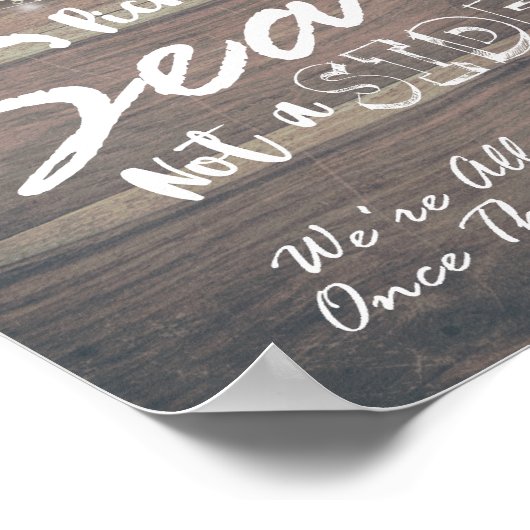 Weddenschap Pick A Seat not a Side Lace Sunflower Poster (Hoek)