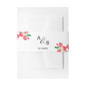 Weddenschap Pink White Floral Invitation Belly Ban Uitnodigingen Wikkel (Voorkant Voorbeeld)