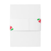Weddenschap Pink White Floral Invitation Belly Ban Uitnodigingen Wikkel (Achterkant Voorbeeld)