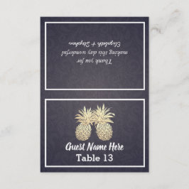 Weddenschap Plaats Escort Table Number Gold Pineap Bedankkaart