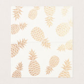 Weddenschap Plaats Escort Table Number Gold Pineap Kaart (Binnenkant ongevouwen)