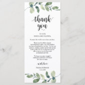 Weddenschap Plaats instelling Eucalyptus - Harteli Programmakaart (Voorkant)