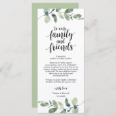 Weddenschap Plaats instelling Eucalyptus - Harteli Programmakaart (Voorkant / Achterkant)