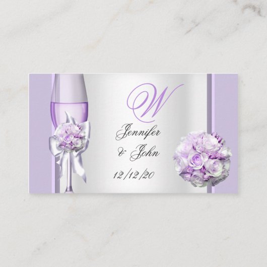 Weddenschap Plaats Lavender Paars Lila 3 Plaatskaartje (Achterkant)