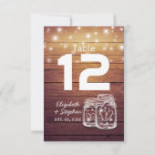 Weddenschap Plaats Tafelnummer Mason Jar Light (Achterkant)